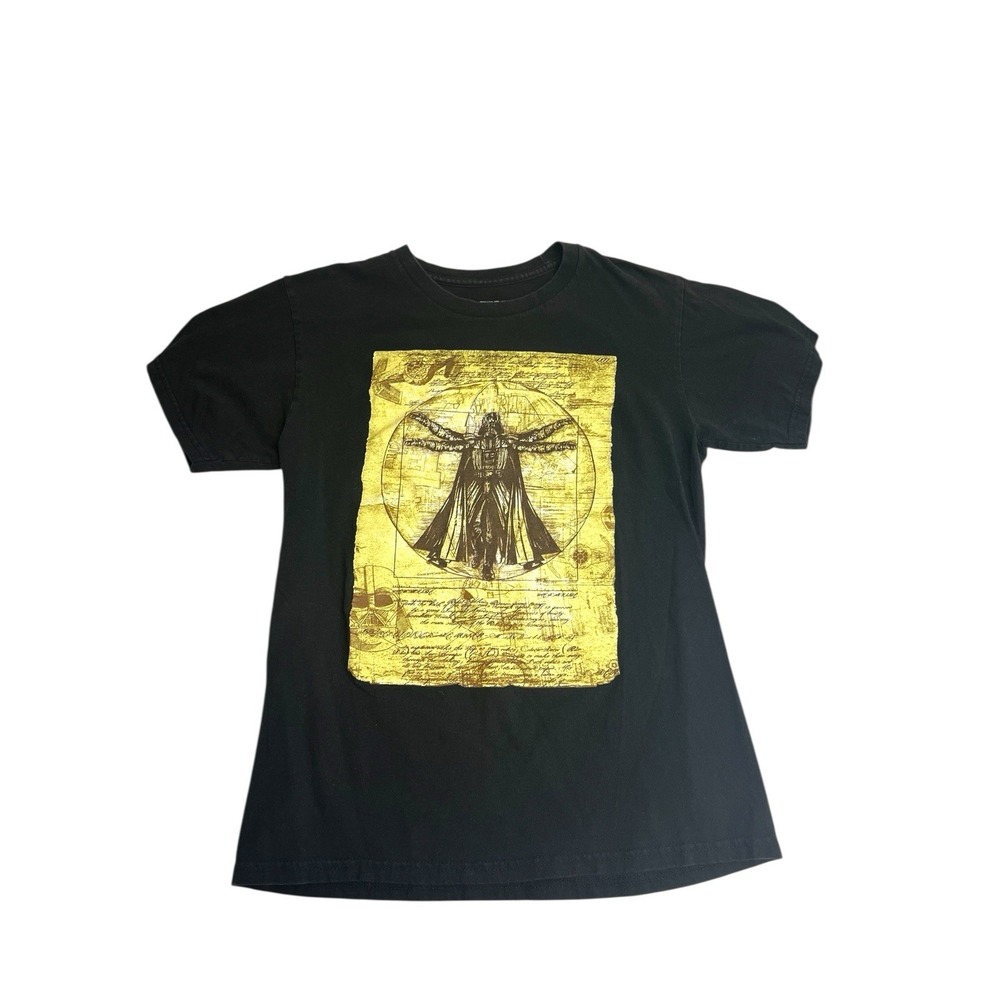 Star Wars Size Small Darth Vader Da Vinci Black Graphic T Shirt Short Sleeve